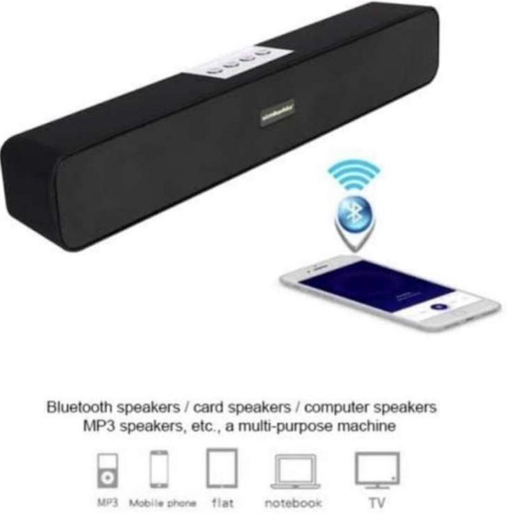 V8U7 Speaker Bluetooth TWS Soundbar Bass A12/A13 TWS Spiker Panjang High Bass 0BL