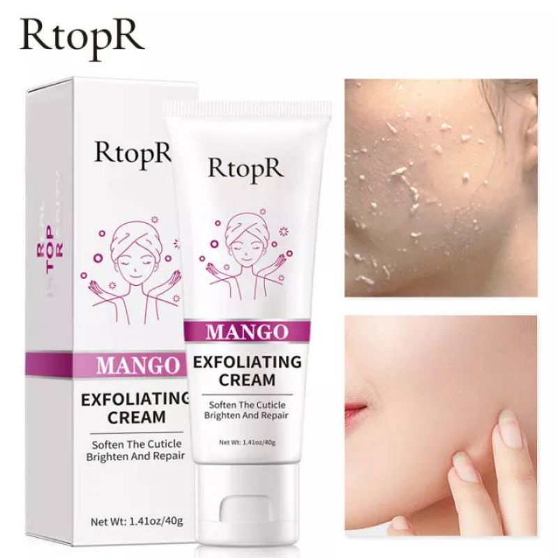 RtopR Mango Exfoliating Cream Skin Care Face Whitening Moisturizer Repair Facial Scrub Cleaner Acne 