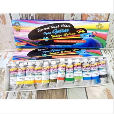 Cat Lukis Opini 12 Warna Drawing Tools Water Colours Opini Guitar no.120 Art Peralatan Air Mewarnai Lukisan Seni Kesenian Kerajinan Tangan Draw Drawing Prakarya Melukis Paint Painting Perlengkapan Menggambar Kertas Lukis Berkualitas Grosir Prakarya Malang