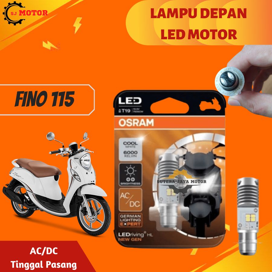 LAMPU DEPAN LED MOTOR FINO 115 OSRAM LAMPU UTAMA FINO AC/DC