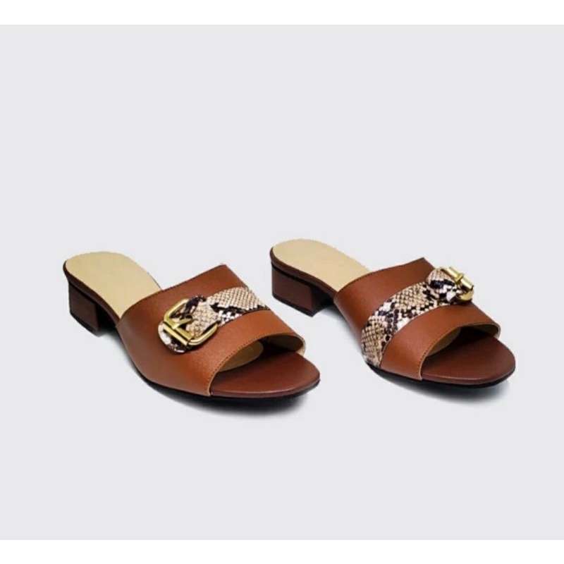 Sandal COBRA Wanita MK-133 Ukuran Besar 41.42.43.44.45 Sendal Mules Wanita IBU2 JUMBO Ngaji Pesta Tane, 44