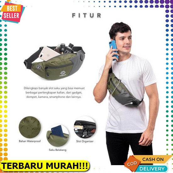 Tas Selempang Wigote Efrat Bahu Pria Wanita Unisex Distro Anti Air Lokal Keren Murah Model Terbaru O