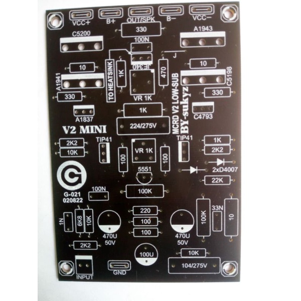 PCB MCRD V2 MINI SUB -LOW G021