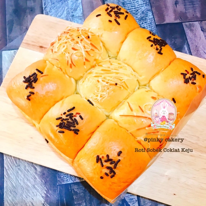 

Roti sobek coklat keju lembut enak pinky cakery