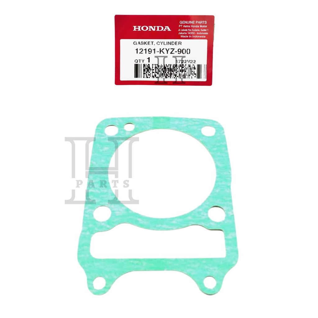 PAKING PERPAK KERTAS BAWAH BLOK SEHER GASKET CYLINDER SUPRA X 125 FI , SUPRA X 125 HELM IN 12191-KYZ-900 ASLI ORIGINAL AHM HGP HONDA