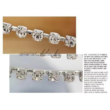 (Hello Girl)B54 Bando Metal Hias Berlian Double Draining Rhinestone Thin Headband Import