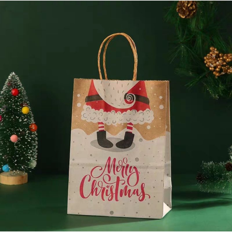 

Snowy Paperbag / Hamper Paper Bag Natal / Christmas Tas Hampers Packaging Minuman