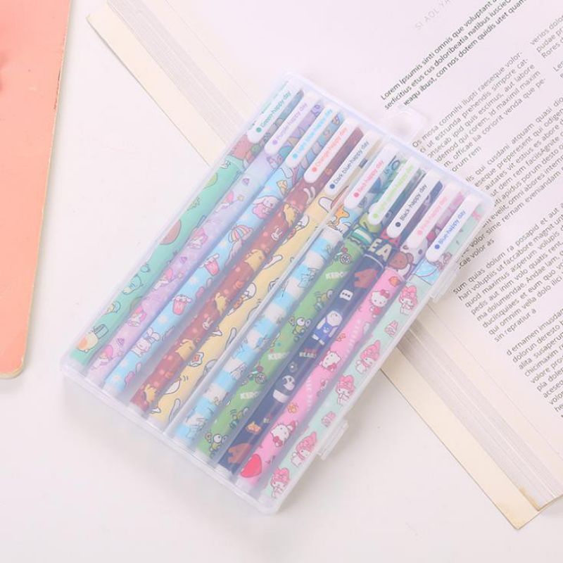 

PULPEN GEL MOTIF HELLO KITTY SET 10 WARNA TULISAN LUCU IMUT / BOLPEN