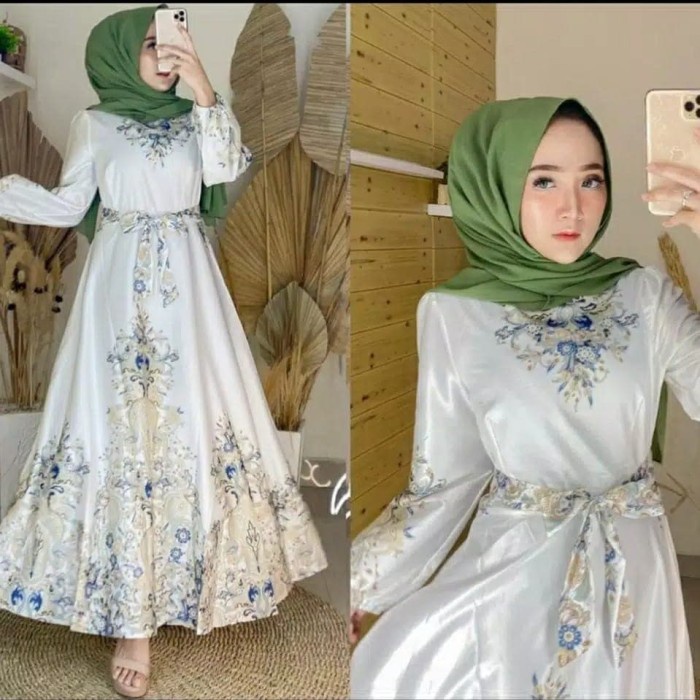 GAMIS Ivory Maxi Dress Wanita Import Gamis Muslim Murah Pakaian Wanita Dress dewasa best seller rema