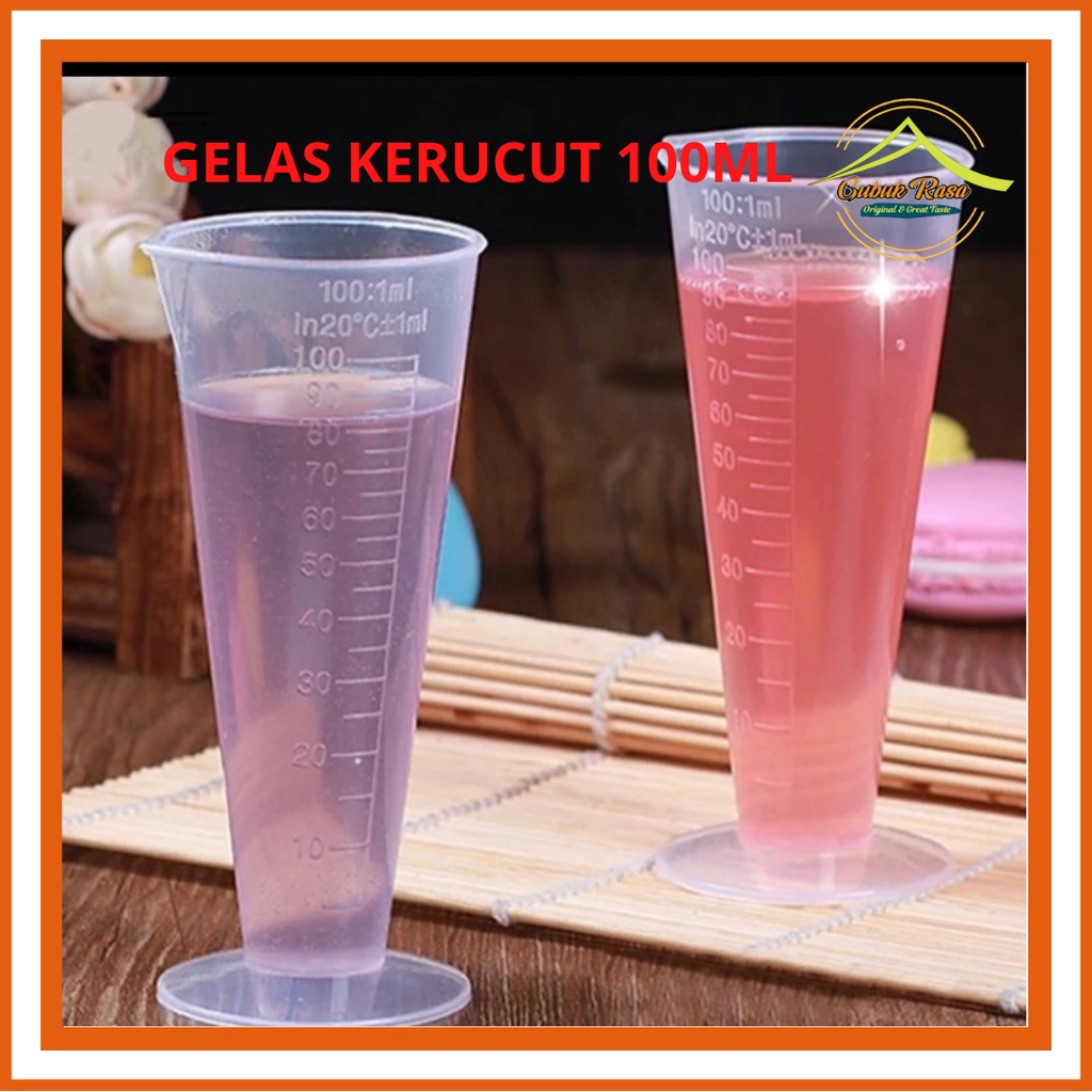 Jual Gelas Takar Ukur 100 Ml Plastikgelas Kerucut Bening Transparanmeasuring Cup Plastic 100 7326