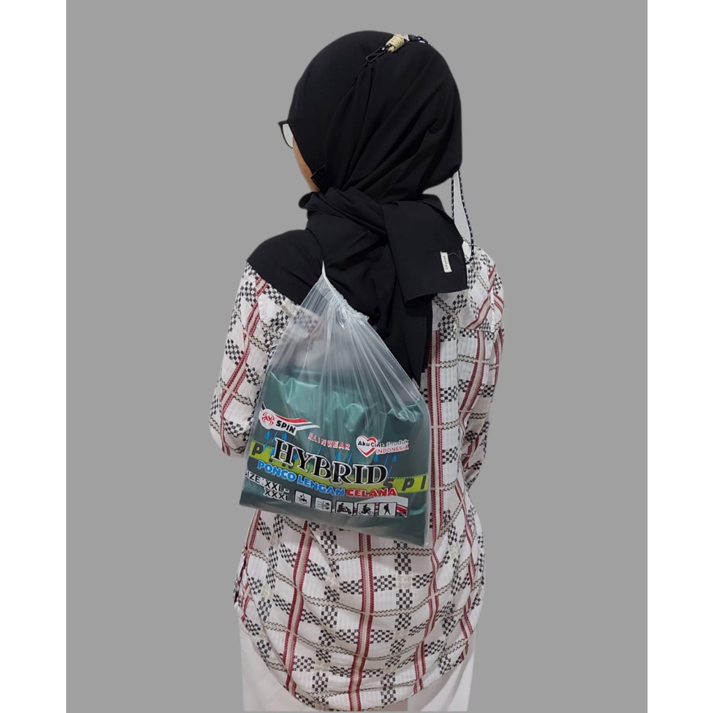 JAS HUJAN PONCO LENGAN CELANA HUNTER JUMBO XXXL TEBAL MURAH