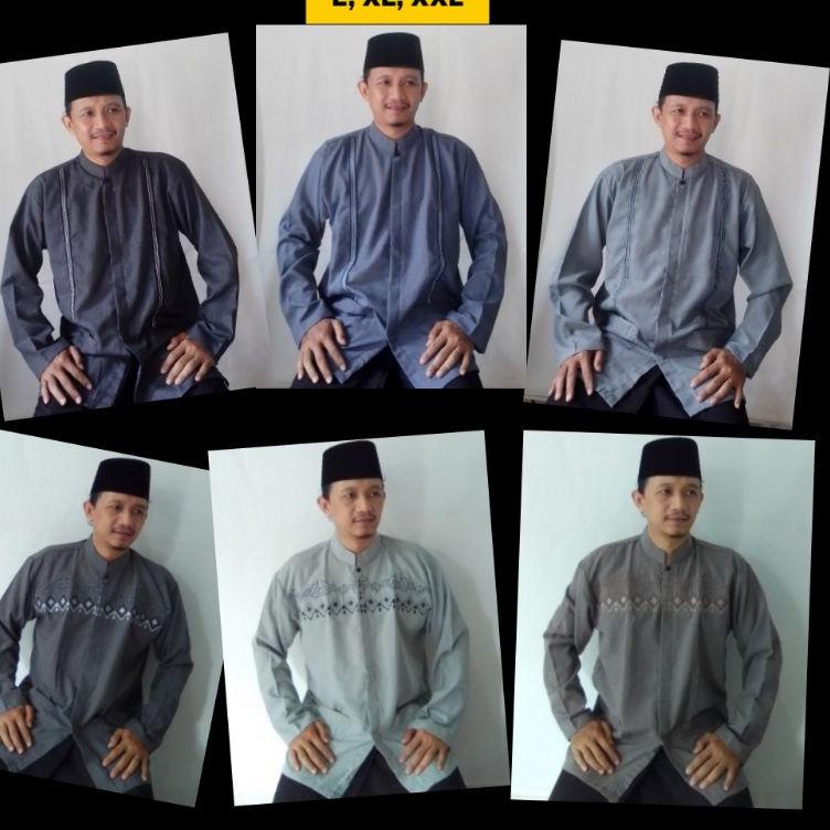 ➩m8 Produk Keren✰➩ JRJ- Baju Koko Katun Lengan Panjang Dewasa Size Standar & Big Size Eceran Grosir 