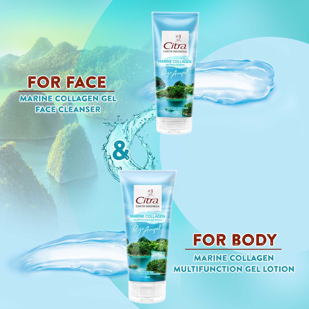 ✦SINAR✦Citra Marine Collagen Multifunction Gel Lotion Raja Ampat 180ML