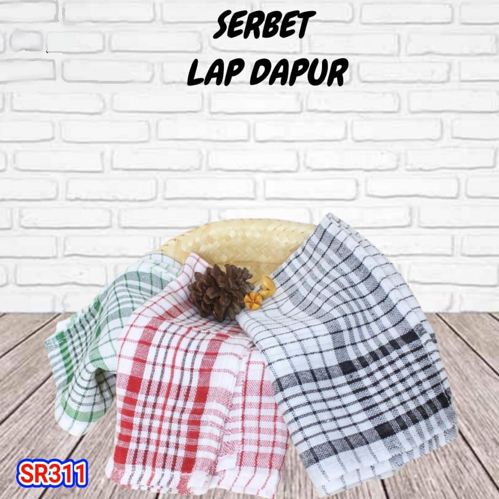 1 lusin Kain Lap Dapur Serbet Ekonomis MURAH