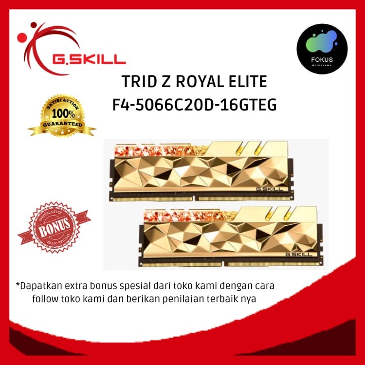 RAM PC GSkill Trident Z Royal Elite 16GB DDR4 2x8GB 5066Mhz PC41000 G