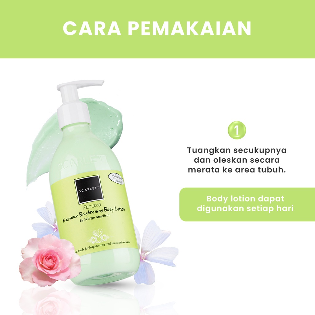 ORIGINAL Scarlett Whitening Body Lotion Fantasia GIRLSNEED77 MEDAN BEAUTY Cosmetics SKIN CARE Kosmetik Kecantikan