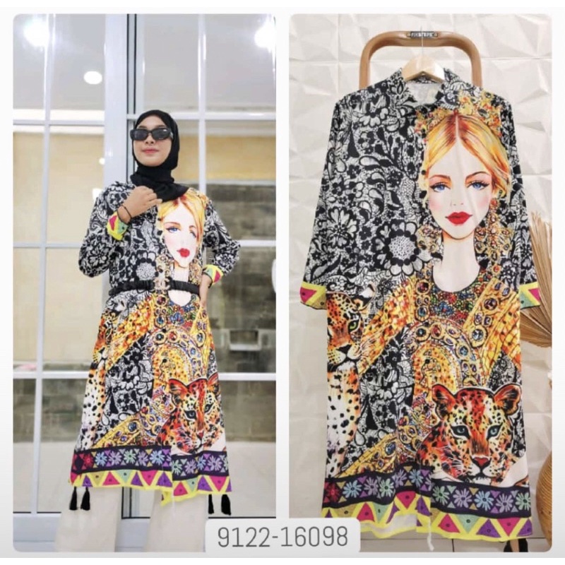 tunik motif orang kuning