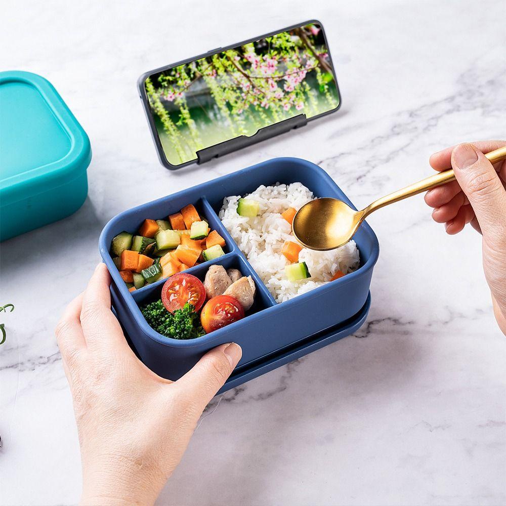 Populer Bento Box High Quality Portable Silikon 3sekat