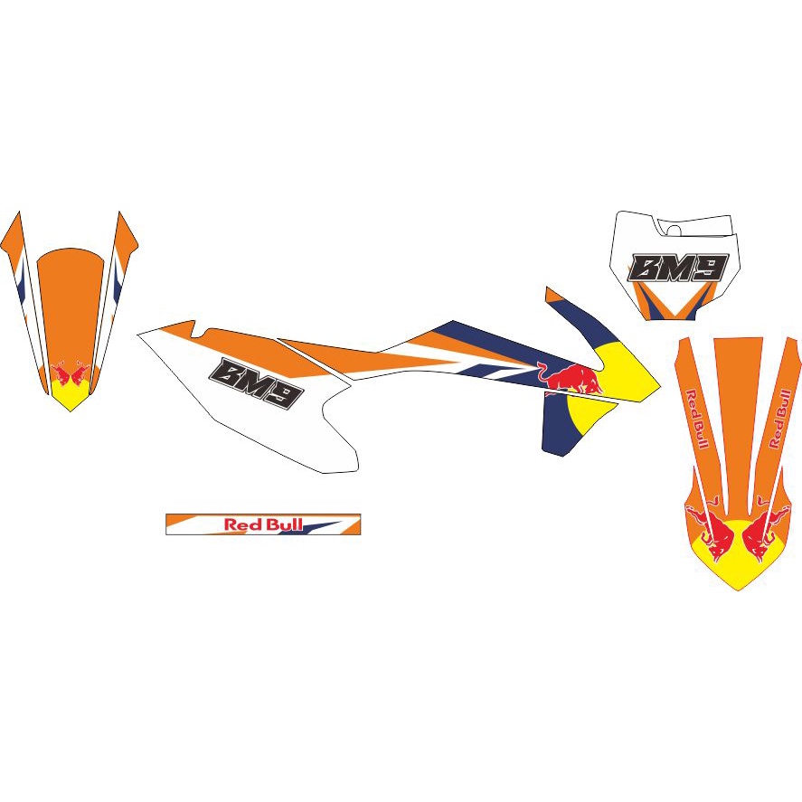 decal ktm 85 custom nama dan nomor