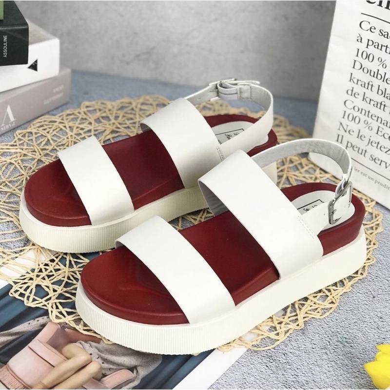 Wedges slop D2162 sendal wanita import realpict