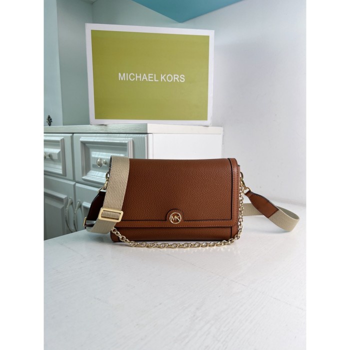 Michael Kors Freya Small Convertible Logo Crossbody - brown