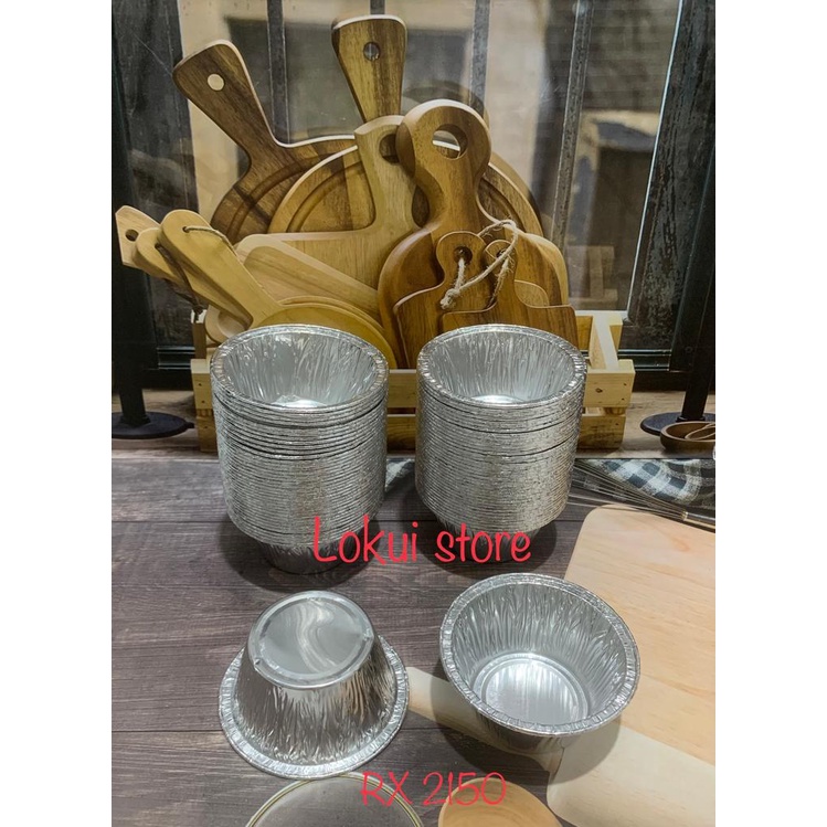 WADAH ALUMINIUM MODEL CUP RX-2150 - ALUMINIUM FOIL BULAT RX 2150 VOLUME 150ML