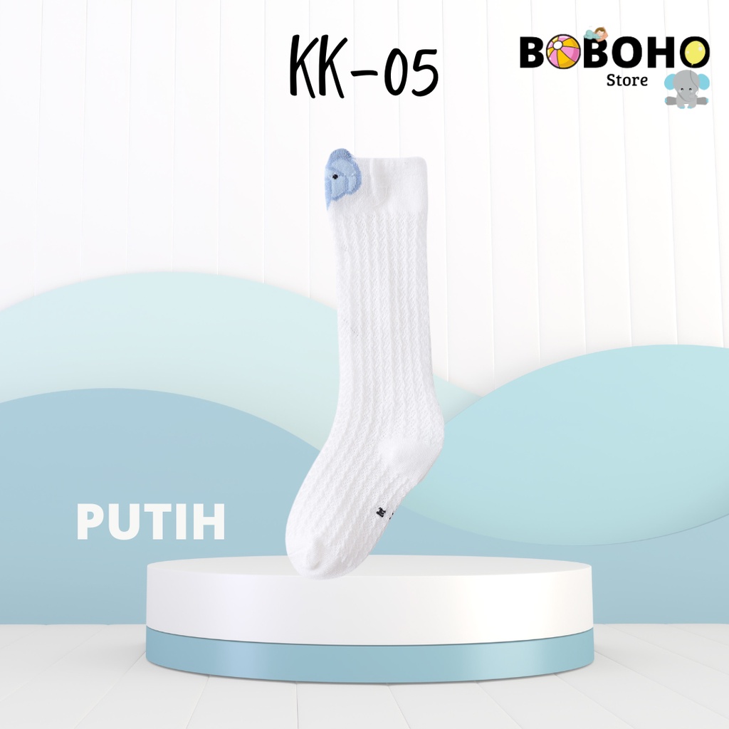 BOBOHO - KAOS KAKI BAYI PANJANG KARAKTER HEWAN KAOS KAKI ANAK PEREMPUAN LAKI LAKI MOTIF ANIMAL LUCU BAHAN JARING BABY SOCKS KIDS