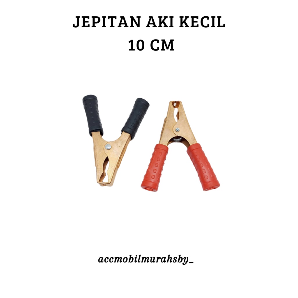 Capitan Accu Sepasang (M) Jepitan Aki Buaya Besar 10cm gold