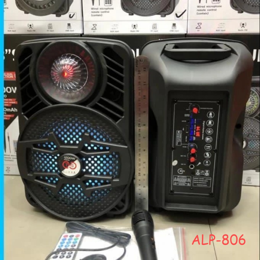 SPEAKER BLUETOOTH TWS + MIC ALP-805 ALP-806 8 INCHI ALP805 ALP806 SPEAKER PORTABLE SPEAKER MUSIC BOX BLUETOOTH