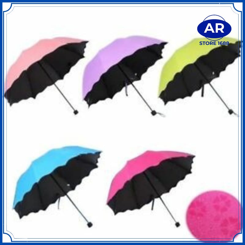 AR-PAYUNG MAGIC 3D LIPAT / UMBRELLA PORTABLE / PAYUNG HUJAN ANTI SINAR MATAHARI UV / PAYUNG LIPAT 3D MOTIF