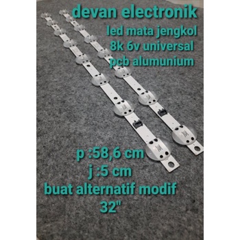 Dijual lampu led Backlight tv 32 inch 8k 6v led backlight tv 8mata 6volt  led backlight tv mata jeng