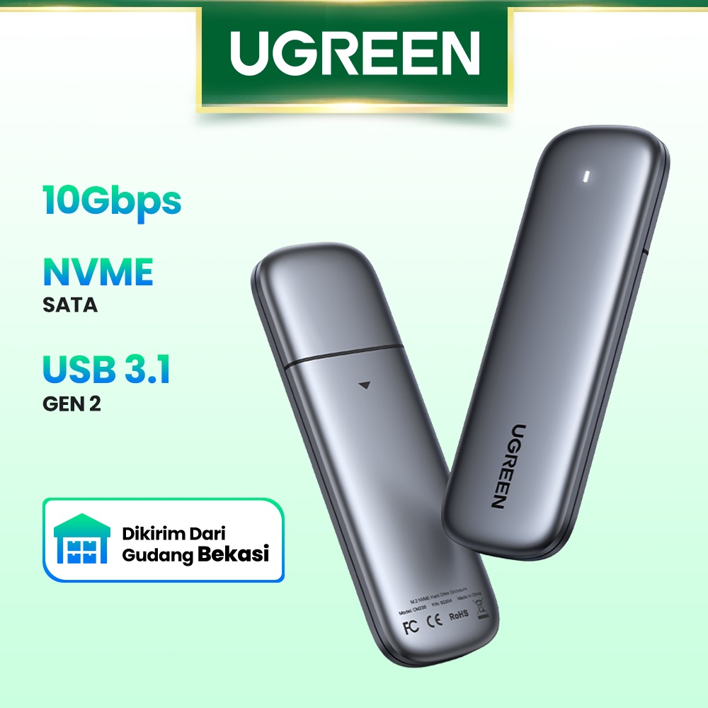 【Stok Produk di Indonesia】Ugreen Casing Enclosure SSD untuk M2 nvme NGFF