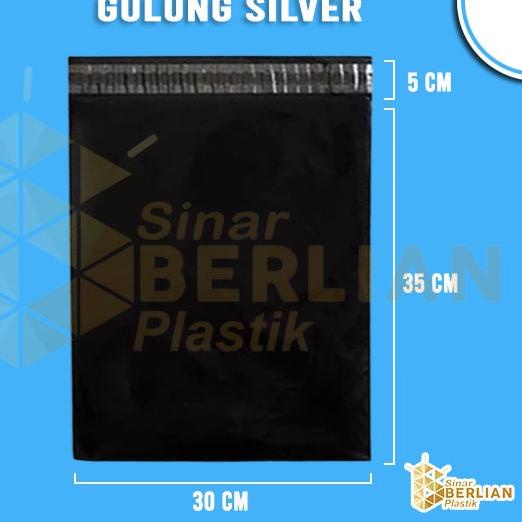 

Polymailer Gulung Hitam Ekonomis 30x35 +5 cm Plastik Packing - 100 lbr