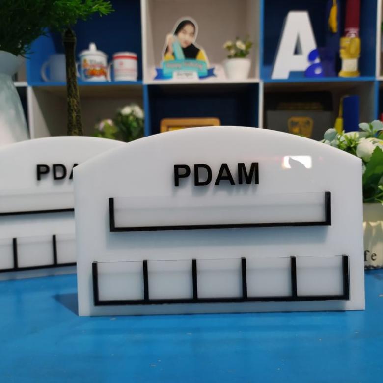 

PRODUK- PAPAN PDAM BAHAN AKRILIK UKURAN 20 X 13 CM .