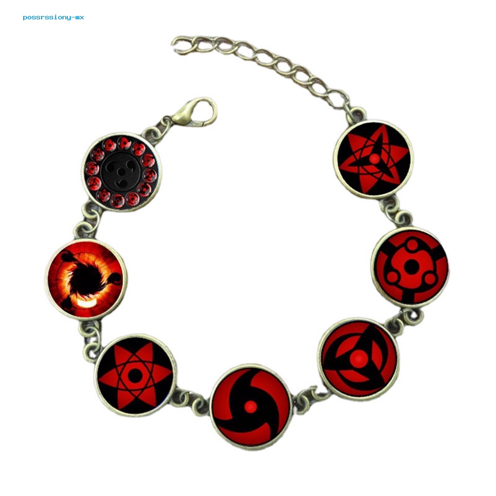 Gelang Rantai Liontin Anime Naruto Sharingan Eye Dapat Disesuaikan Untuk Cosplay
