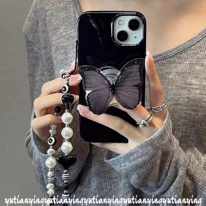 Casing IPhone 11 13 12 14 Pro Max 7Plus 8Plus XR 7 8 X XS Max Motif Butterfly Shockproof