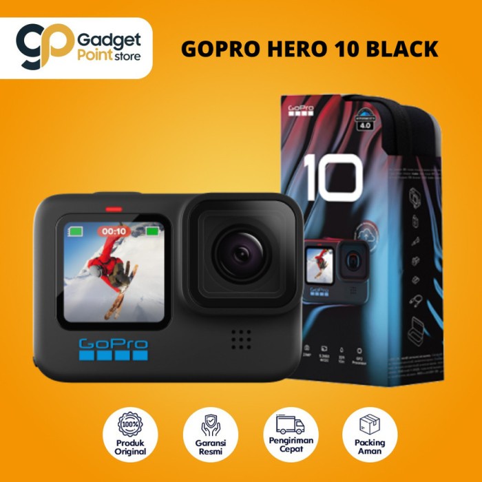 GoPro Hero 10 Black Action Camera - Original Garansi 1 Tahun