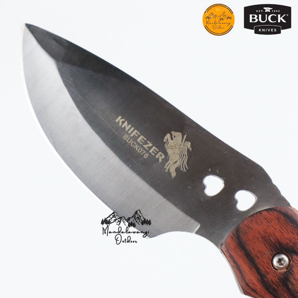 Pisau Camg Buck KNIFEZER BUCK Elf Pisau Berburu Hunting Hiking Knife Survival Tool Pisau Survival