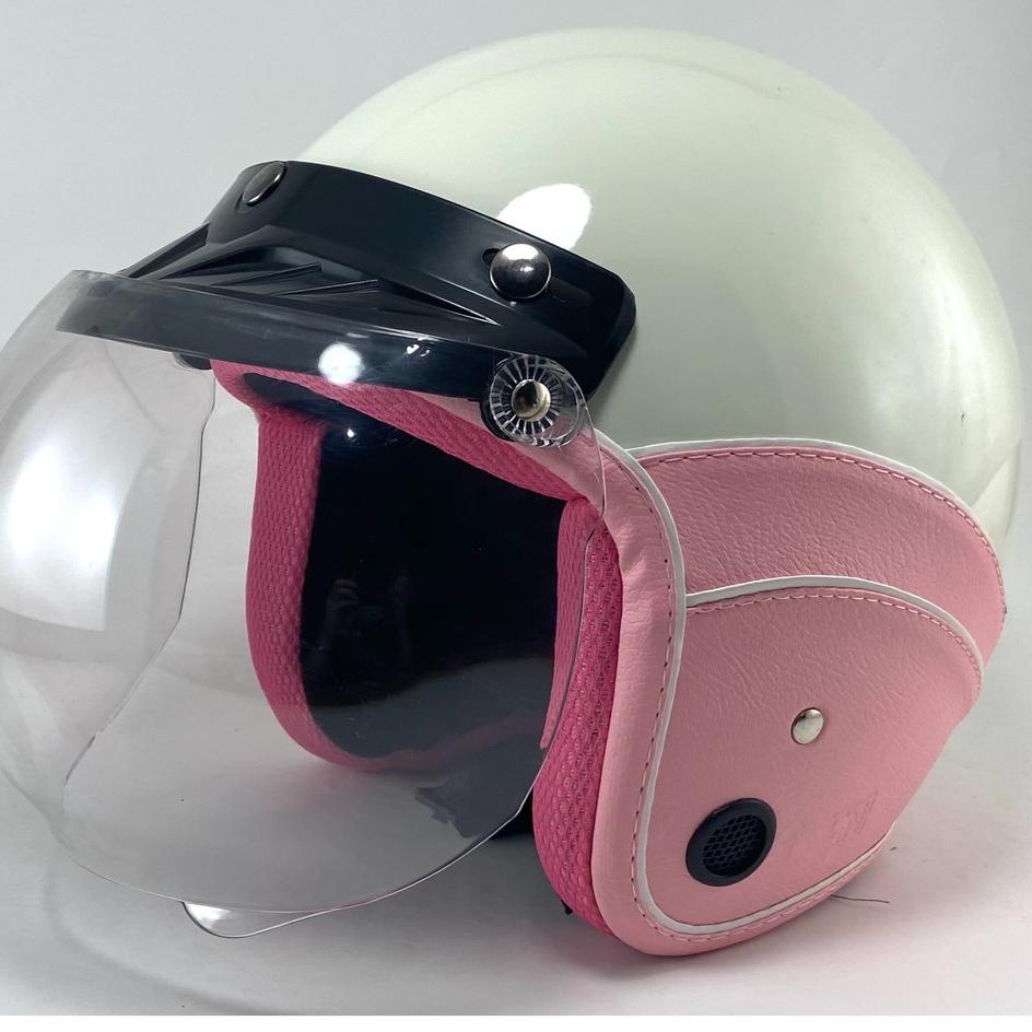 "KES.22Oc22p" Helm Bogo Dewasa Retro Klasik Setengah Kulit Semi Wanita Cewek Sni Premium Warna Paste