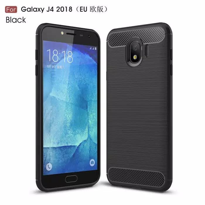 CASE SLIM FIT CARBON IPAKY SAMSUNG J4 2018 SOFTCASE - GA