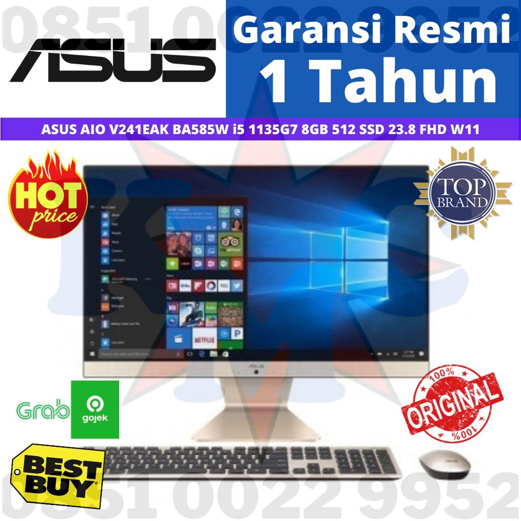 ASUS AiO V241EAK BA585W i5 1135G7 8GB 512 SSD 23,8 FHD W11