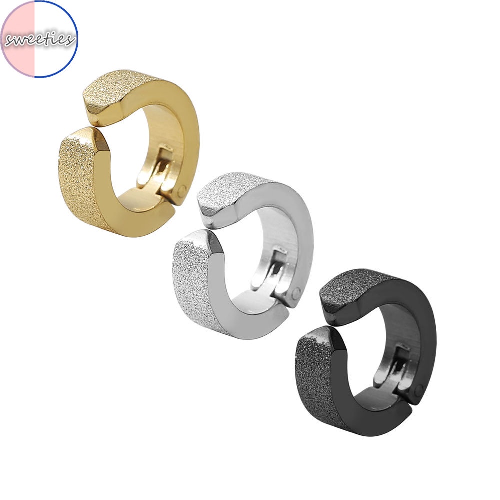 1pc Anting Klip Tanpa Tindik Bahan Titanium steel Gaya Punk Untuk unisex