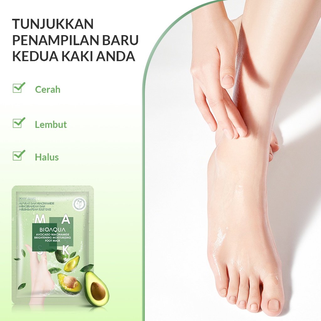 ✨ AKU MURAH ✨ BIOAQUA Niacinamide Brightening Moisturizing Foot Mask 35g ORIGINAL