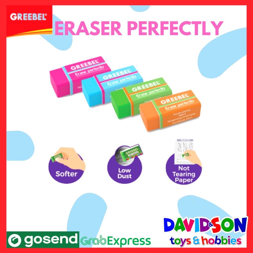 

GREEBEL PENGHAPUS WARNA WARNI / ERASER COLORFUL GBF 220930 (SATUAN)