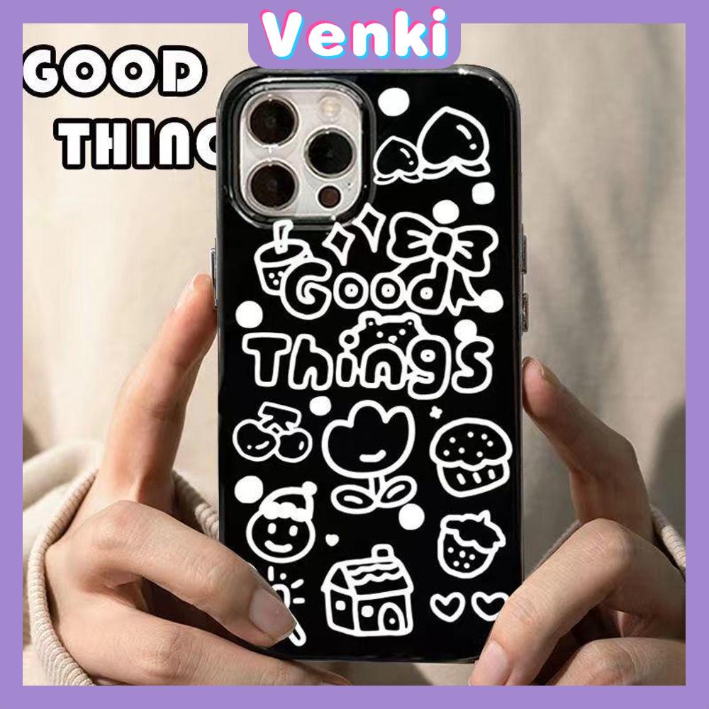 Case For iPhone 14 Series TPU Soft Case Creative English Graffiti Glossy Black Candy Case Camera Protection Shockproof For iPhone 14 13 12 11 Plus Pro Max 7 Plus X XR