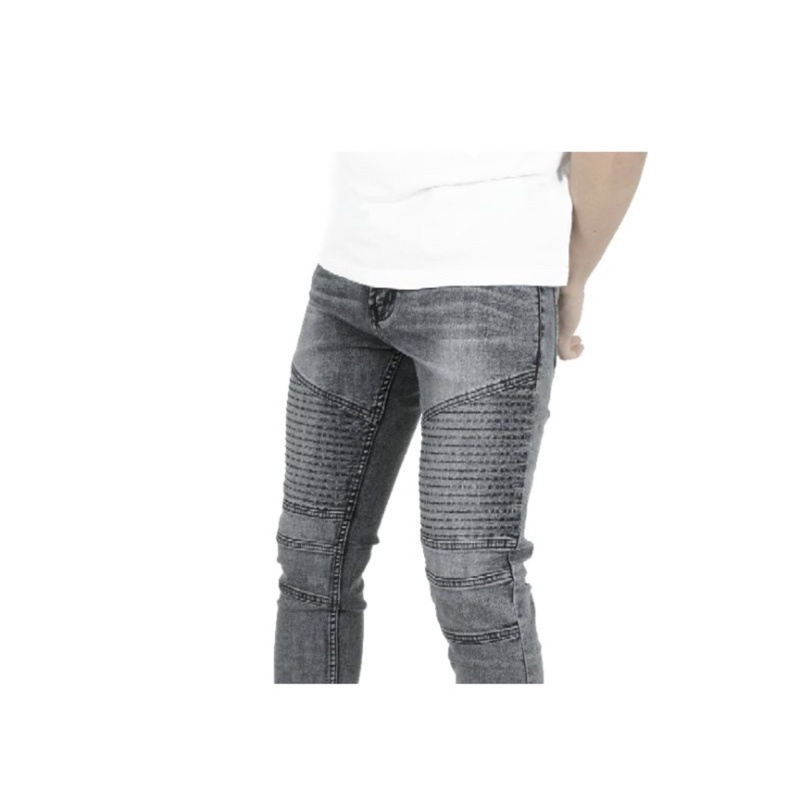 celana jeans weird - Biker jeans Pure Grey