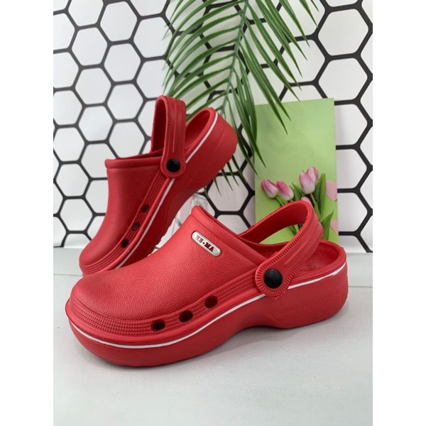 Sandal Baim anti slip dewasa wanita Full merah 956