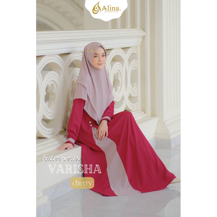 Dress Sister Series Gamis Set Syari Alina Apparel Alzainfashion Branded