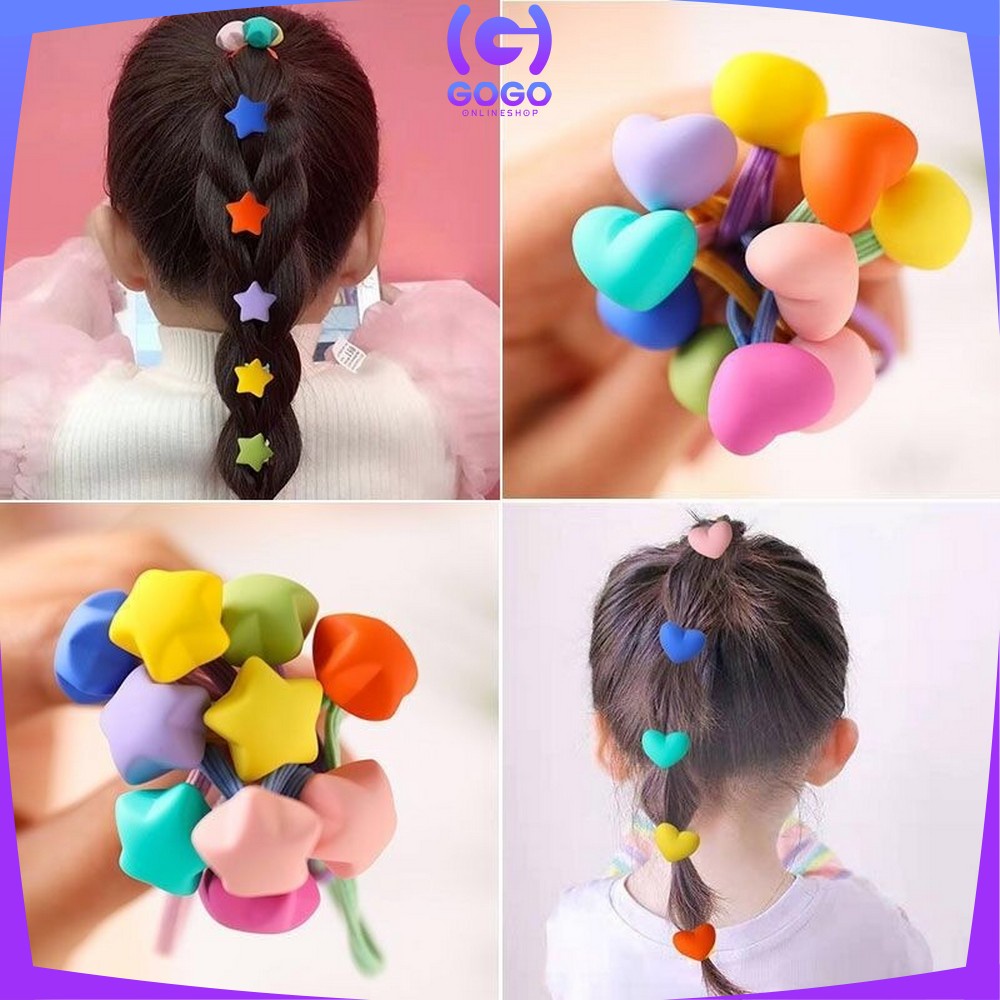 GOGO-C331 Ikat Rambut Korean Style 10IN1 / Karet Rambut Fashion / Ikat Rambut Anak Perempuan / Kunciran Rambut Wanita / Aksesoris Cewek