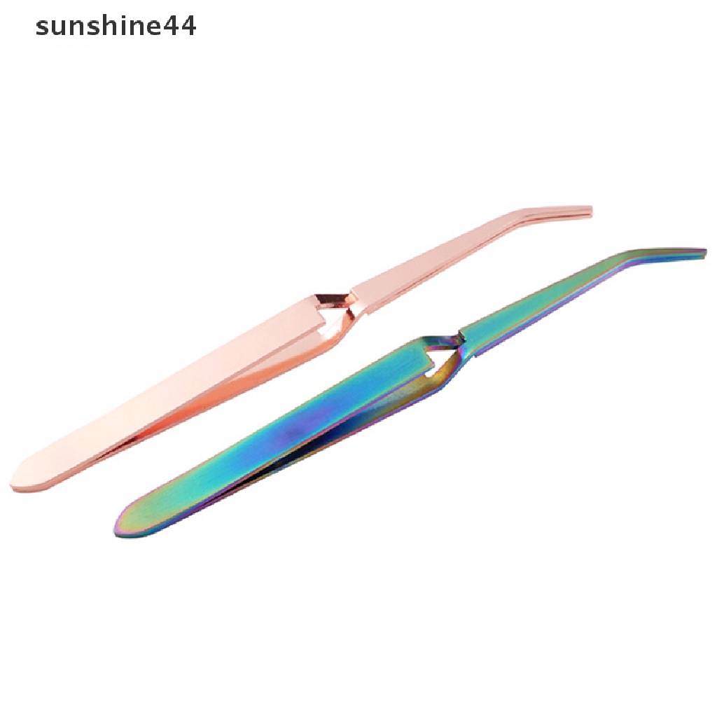 Sunshine 1pc Pinset Stainless Steel Untuk Membentuk Kuku Palsu